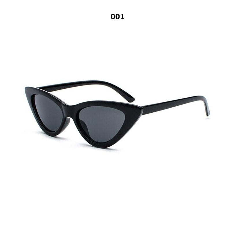 Cat Eye Sunglasses Women 2023 Sun Glasses Mirror Gradient Lens Retro Eyewear UV400  Brand black White Triangle 366