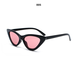 Cat Eye Sunglasses Women 2023 Sun Glasses Mirror Gradient Lens Retro Eyewear UV400  Brand black White Triangle 366