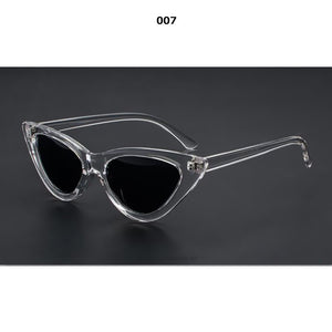 Cat Eye Sunglasses Women 2023 Sun Glasses Mirror Gradient Lens Retro Eyewear UV400  Brand black White Triangle 366