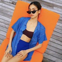 Load image into Gallery viewer, Cat Eye Sunglasses Women 2023 Sun Glasses Mirror Gradient Lens Retro Eyewear UV400  Brand black White Triangle 366