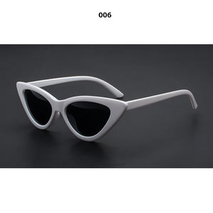 Cat Eye Sunglasses Women 2023 Sun Glasses Mirror Gradient Lens Retro Eyewear UV400  Brand black White Triangle 366
