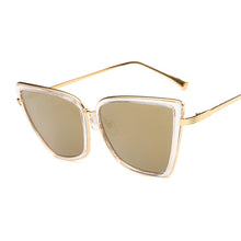 Load image into Gallery viewer, Cat Eye Sunglasses Women Alloy Frame Brand Designer Retro Cat Eye Sun Glasses Female Vintage Oculos De Sol UV400