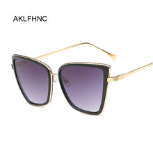 Load image into Gallery viewer, Cat Eye Sunglasses Women Alloy Frame Brand Designer Retro Cat Eye Sun Glasses Female Vintage Oculos De Sol UV400