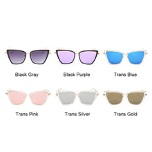 Load image into Gallery viewer, Cat Eye Sunglasses Women Alloy Frame Brand Designer Retro Cat Eye Sun Glasses Female Vintage Oculos De Sol UV400
