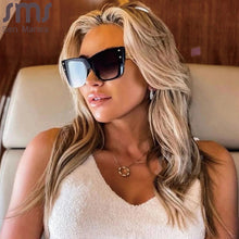 Load image into Gallery viewer, Cat Eye Sunglasses Women Brand Designer Oversized Sun Glasses Men Rivet Punk Goggle Shades One Piece Glasses UV400 Oculos