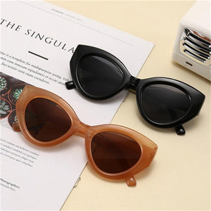 Cat Eye Sunglasses Women Men Designer Triangle Frame Gradient Concave Glasses Leopard Print Travel Punk Eyeglasses Driver UV400