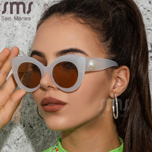 Load image into Gallery viewer, Cat Eye Sunglasses Women Oversized Sun Glasses Pearl UV400 Goggle Shades Big Frames Ladies Eyewear Gafas De Sol