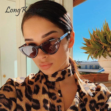 Cat Eye Sunglasses Women Vintage Brand Design Leopard Sunglasses Retro Sexy Ladies Triangle Glasses 2023 Gafas De Sol Mujer