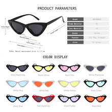 Load image into Gallery viewer, Cat Eye Sunglasses Women Vintage Cateye Sun Glasses Sexy Ladies Brand Designer Retro Female Shades Cute Oculos de sol UV400