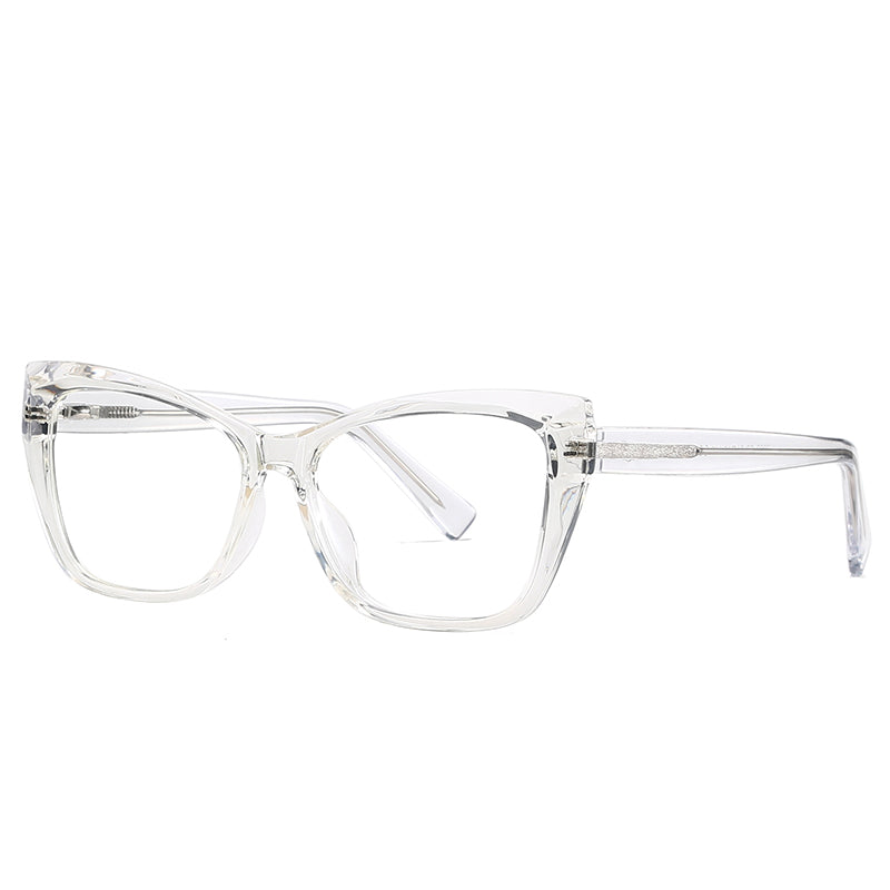 Cat Eye TR90 Optical Frame Glasses Anti-Blue Light Blocking Trend Full Frame Lens Prescription Glasses Computer Glass Eyeglasses