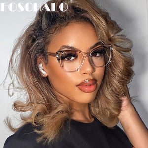 Cat Eye TR90 Optical Frame Glasses Anti-Blue Light Blocking Trend Full Frame Lens Prescription Glasses Computer Glass Eyeglasses