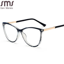 Carica l&#39;immagine nel visualizzatore di Gallery, Cat Eye Occhiali per computer trasparenti Montatura per donna Uomo Occhiali anti luce blu Occhiali con lenti trasparenti Occhiali per occhiali ottici