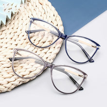 Carica l&#39;immagine nel visualizzatore di Gallery, Cat Eye Occhiali per computer trasparenti Montatura per donna Uomo Occhiali anti luce blu Occhiali con lenti trasparenti Occhiali per occhiali ottici