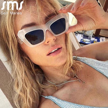 Load image into Gallery viewer, Cat Eye Vintage Sunglasses Women Men Rectangle Retro Brand Designer Sun Glasses Female Male Eyewear Steampunk Oculos De Sol