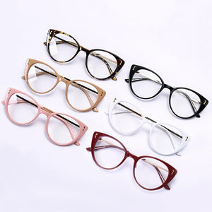 Cat Eye Women Eyeglasses Spectacle Anti-Blue Light Optical Eye Glasses Frame Myopia Prescription Classic Men Computer 2022