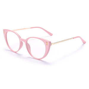 Cat Eye Women Eyeglasses Spectacle Anti-Blue Light Optical Eye Glasses Frame Myopia Prescription Classic Men Computer 2022