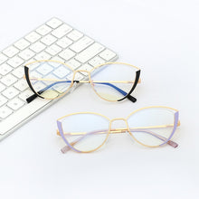 Load image into Gallery viewer, Cat Eye Women Optical Eyeglasses Frame Prescription Eyewear Full Rim Alloy Blue Light Blocking Spectacles UV400
