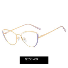 Load image into Gallery viewer, Cat Eye Women Optical Eyeglasses Frame Prescription Eyewear Full Rim Alloy Blue Light Blocking Spectacles UV400
