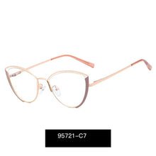 Load image into Gallery viewer, Cat Eye Women Optical Eyeglasses Frame Prescription Eyewear Full Rim Alloy Blue Light Blocking Spectacles UV400