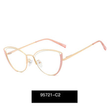 Load image into Gallery viewer, Cat Eye Women Optical Eyeglasses Frame Prescription Eyewear Full Rim Alloy Blue Light Blocking Spectacles UV400