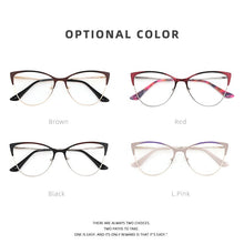 Load image into Gallery viewer, Cat Eye Women&#39;s Computer Glasses Female Eyeglasses Frames For Women Spectacles Ladies Round Decorative Prescription Glasses NEW