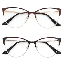 Load image into Gallery viewer, Cat Eye Women&#39;s Computer Glasses Female Eyeglasses Frames For Women Spectacles Ladies Round Decorative Prescription Glasses NEW