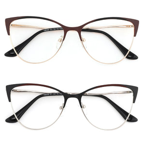 Cat Eye Women's Computer Glasses Female Eyeglasses Frames For Women Spectacles Ladies Round Decorative Prescription Glasses NEW