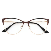 Load image into Gallery viewer, Cat Eye Women&#39;s Computer Glasses Female Eyeglasses Frames For Women Spectacles Ladies Round Decorative Prescription Glasses NEW