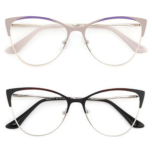 Cat Eye Women's Computer Glasses Female Eyeglasses Frames For Women Spectacles Ladies Round Decorative Prescription Glasses NEW