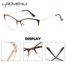 Load image into Gallery viewer, Cat Eye Women&#39;s Computer Glasses Female Eyeglasses Frames For Women Spectacles Ladies Round Decorative Prescription Glasses NEW