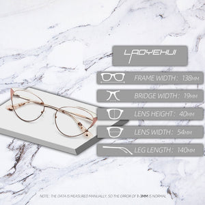 Cat Eye Women's Eyeglasses With Frames Luxury Female Fake Glasses Without Diopters Optical Prescription Eyewear Fashion Brand