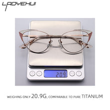 Load image into Gallery viewer, Cat Eye Women&#39;s Eyeglasses With Frames Luxury Female Fake Glasses Without Diopters Optical Prescription Eyewear Fashion Brand