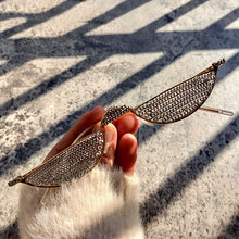 Load image into Gallery viewer, Cat Eyes Crystal Bling Bling Sunglasses Women 2023 Vintage Pearl Rhinestone  Sun Glasses Women Sonnenbrille