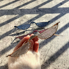 Load image into Gallery viewer, Cat Eyes Crystal Bling Bling Sunglasses Women 2023 Vintage Pearl Rhinestone  Sun Glasses Women Sonnenbrille