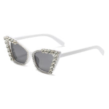 Load image into Gallery viewer, Cat Eyes Crystal Small Size Sunglasses Mens Bling Diamond Oculos De Sol Feminino UV400 Women Shades Oculos De Sol Feminino