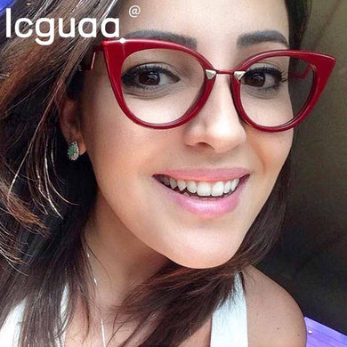 Occhi di gatto Occhiali Telaio Donne 2023 Occhiali da vista in metallo Montatura da vista Occhiali da vista per le donne Oculos De Grau Feminino 