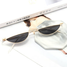 Load image into Gallery viewer, Cat Eyes Small Sunglasses Women 2023  Brand Designer Flat Top Sun Glasses UV400 Shades