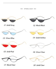 Load image into Gallery viewer, Cat Eyes Small Sunglasses Women 2023  Brand Designer Flat Top Sun Glasses UV400 Shades