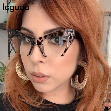 Cat Eyes Sunglasses 2023 Brand Designer Anti-Blue Light Optical EyeWear Gap Frame Eye Glasses Female Male Prescription Glasses