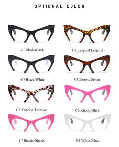 Cat Eyes Sunglasses 2023 Brand Designer Anti-Blue Light Optical EyeWear Gap Frame Eye Glasses Female Male Prescription Glasses