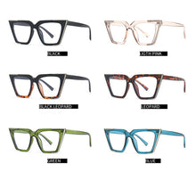 Load image into Gallery viewer, Cat Eyes Sunglasses Big Frame Women Sun Glasses  Brand Designer Blue Light Eyeglasses Frames Opyical Oculos De Grau Femini