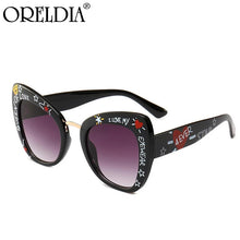 Load image into Gallery viewer, Cat eEye Sunglasses Well-Known Brand sSunglasses Trend Butterfly Letters Small Stars Decoration Sunglasses Ladies Gift UV400