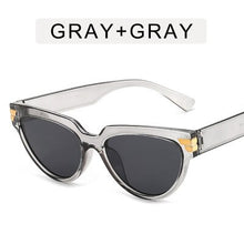 Load image into Gallery viewer, Cat-eye rivet sunglasses European and American INS triangle sunglasses women 2023 trend jelly colored glasses