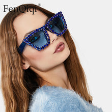 Load image into Gallery viewer, Cat eyes Sunglasses Women Designer  Rhinestone Man/Women Cat Eye Sun Glasses Crystal UV400 Outdoor Oculos De Sol