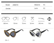 Load image into Gallery viewer, Cat eyes Sunglasses women 2023 Oversized  Crystal Sun glasses Diamond Sun Glasses Oculos UV400
