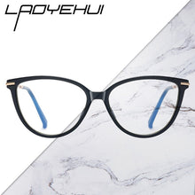 Load image into Gallery viewer, Cat&#39;s Eye Transparent Computer Round Glasses Blue Light Blocking Eyeglass Frame For Women Prescription Eyewear Women&#39;s Eyepieces