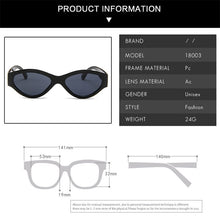 Carica l&#39;immagine nel visualizzatore di Gallery, Occhiali da celebrità Occhiali da sole coreani ovali piccoli alla moda Donna Uomo Marchio di design Celebrity Shades Oculos De Sol 