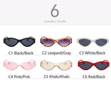 Carica l&#39;immagine nel visualizzatore di Gallery, Occhiali da celebrità Occhiali da sole coreani ovali piccoli alla moda Donna Uomo Marchio di design Celebrity Shades Oculos De Sol 