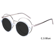 Load image into Gallery viewer, Ceofy Round Stylish Clip on Polarized Sunglasses Women Men Retro Brand Designer Glasses Frame Magnetic Multifunction CD6818