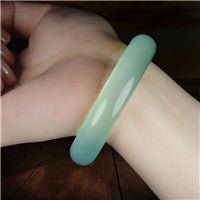 Carica l'immagine nel visualizzatore di Gallery, Certificate bangles jade jewelry NATURE BEAUTIFUL Women Sweet white charm Silk Green jade bangle bracelet luck 58-64MM with box